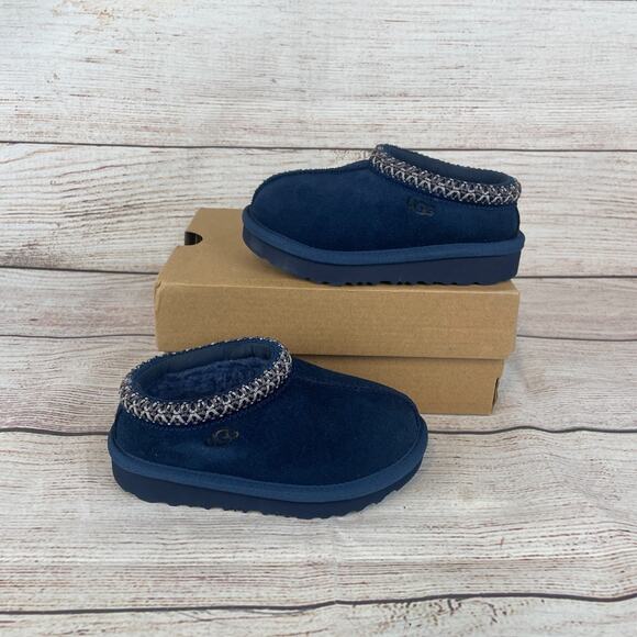 Ugg Tasman II Toddler Sz 8 Slip On Shoes Black - Picture 1 of 11